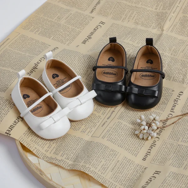 MYGGPP Flats For Infant Baby Girls, Dress Shoes Bowknot Princess Wedding Party - Image 2