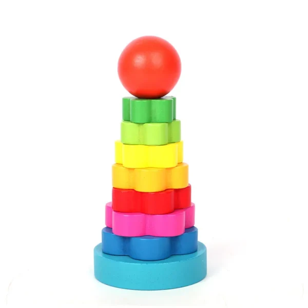 New Kids Rainbow Stacking Ring Tower Stacking Folding Cup Stapelring Blocks Wood Plastic Toddler Toy Baby Infant Toys - Image 5