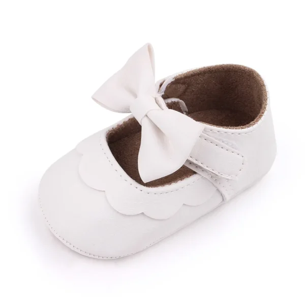 PU Princess Baby Girl Shoes for Newborn for Birth Big Bow Wedding Shoes PU Leather Toddler Girl Shoes - Image 6